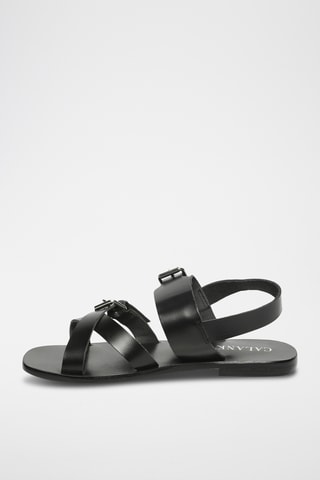 Sandalias de piel - Negro
