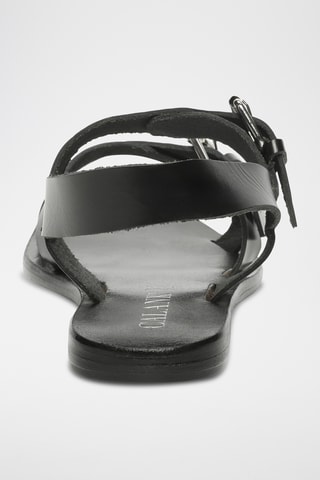 Sandalias de piel - Negro