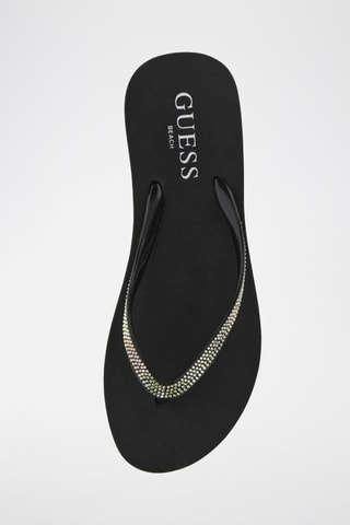 Tongs - Noir et argenté - Guess