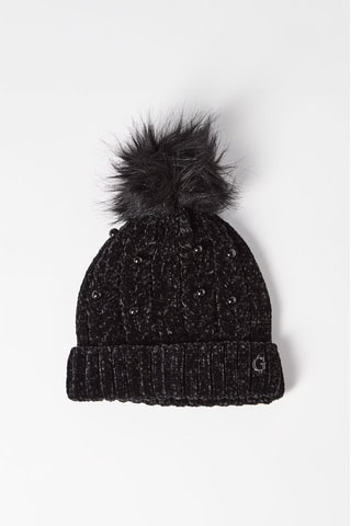 Bonnet à pompon - Noir