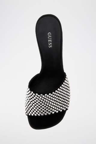Mules à talons en cuir Eugy - Noir - Guess