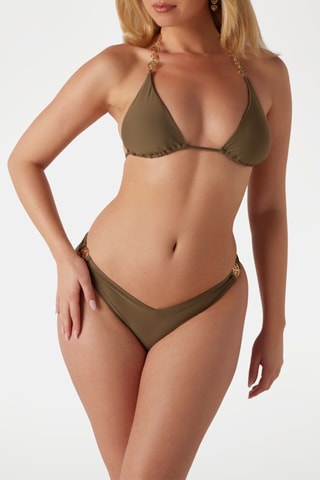 Haut de maillot push-up - Kaki