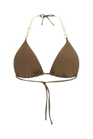 Haut de maillot push-up - Kaki