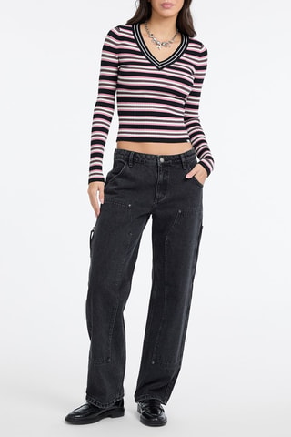 Pull - Noir et rose