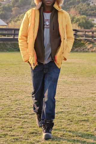 Veste à capuche - Jaune