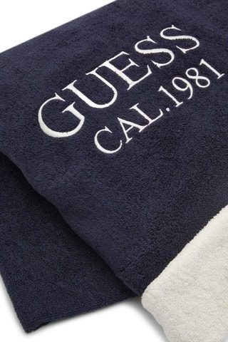 Serviette de plage - Bleu nuit et blanc - 180 x 100 cm - Guess