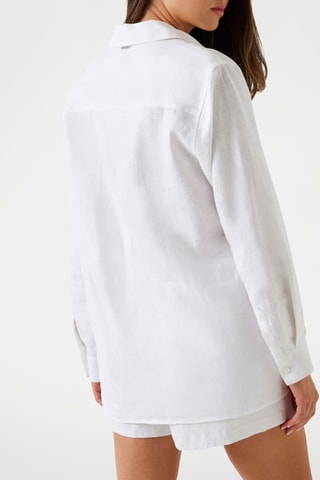 Chemisier en lin - Blanc