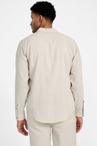 Chemise regular en lin - Gris clair