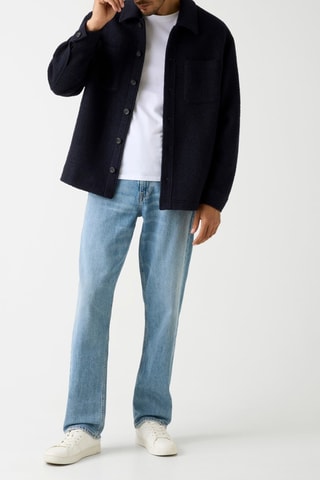 Surchemise en laine - Bleu nuit