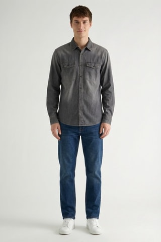 Surchemise en jean - Gris foncé