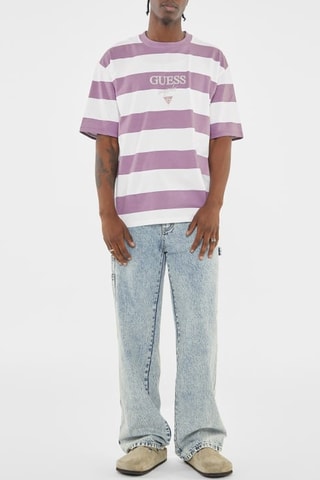 T-shirt Go Block - Blanc et violet