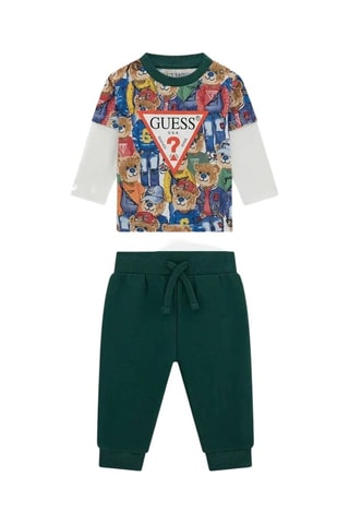 T-shirt trompe-l’œil et jogging Active - Vert foncé