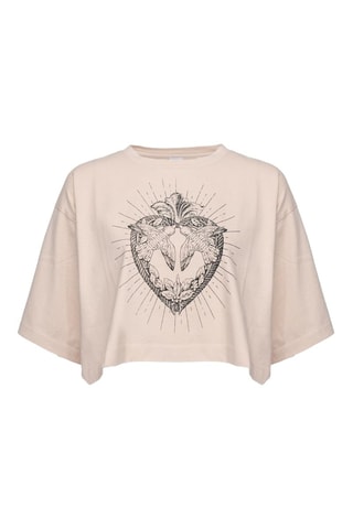 T-shirt cropped - Rose clair