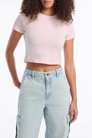 T-shirt cropped - Rose poudré