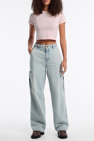 T-shirt cropped - Rose poudré