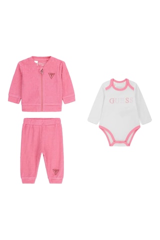Ensemble 3 pièces - Rose et blanc