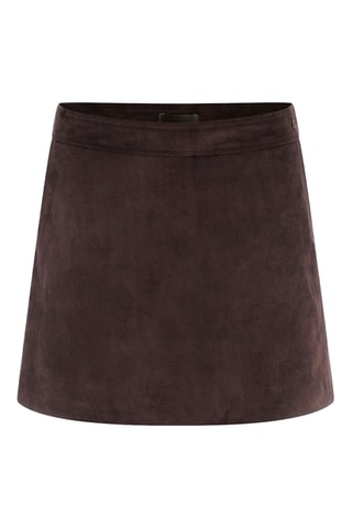 Minijupe taille haute - Marron