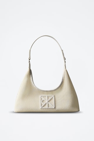 Sac porté épaule et pochette - Blanc et bordeaux