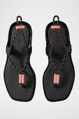 Sandales - Noir et corail