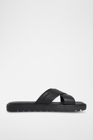 Mules en cuir - Noir