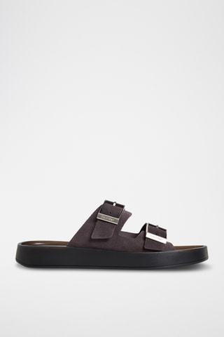 Mules en nubuck - Marron