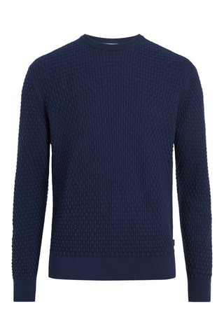 Pull en coton biologique et laine - Bleu marine