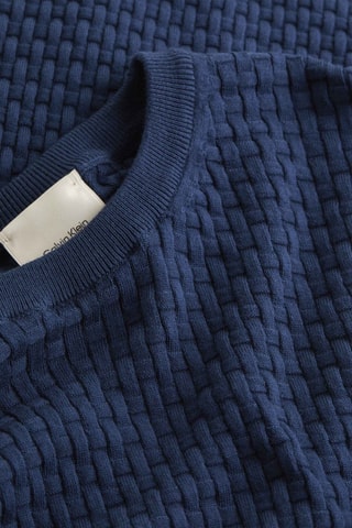 Pull en coton biologique et laine - Bleu marine