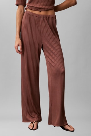 Pantalon straight - Marron