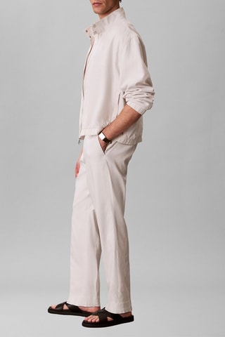 Pantalon tapered en lin - Ecru
