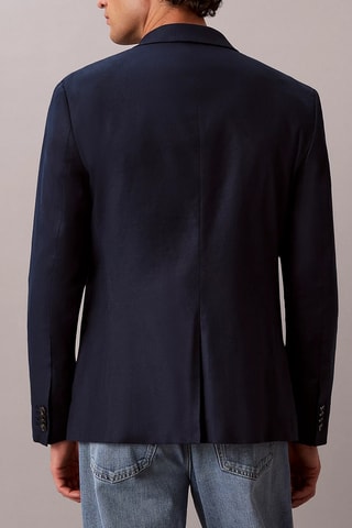 Veste en lin - Bleu foncé