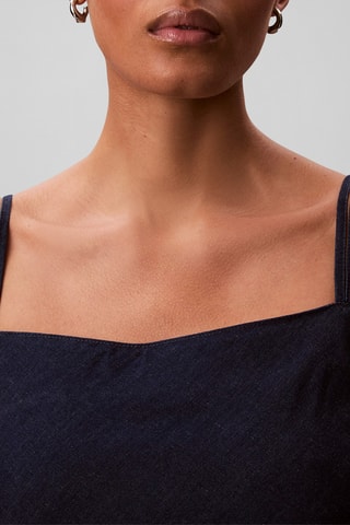 Robe trapèze en jean - Indigo