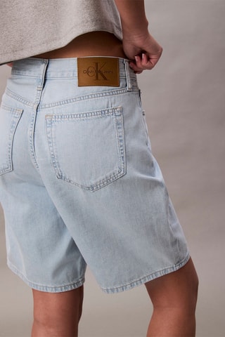 Short relaxed en  lin - Bleu
