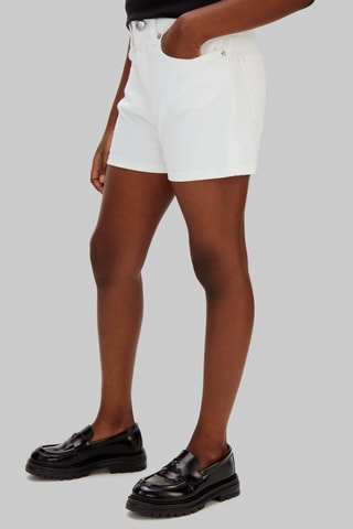 Short relaxed en jean - Blanc