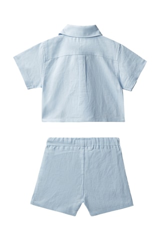 Chemise et short en coton biologique - Ciel