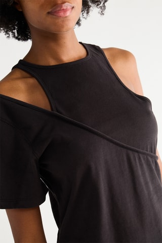 Robe droite asymétrique - Noir