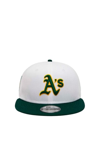 Cappellino White Crown Patches 9 Fifty Oakath - Bianco e verde