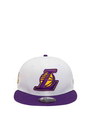 Cappellino White Crown Patches 9 Fifty Loslak - Bianco e viola