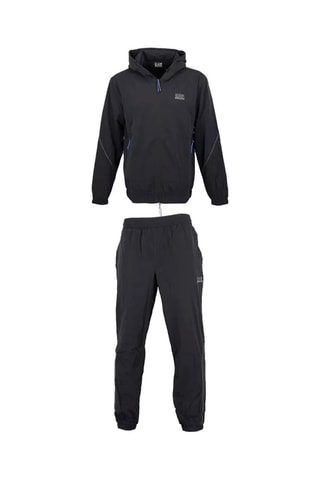 Giacca con cappuccio e pantaloni sportivi - Nero
