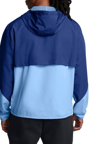 Giacca con cappuccio - Blu e grigio