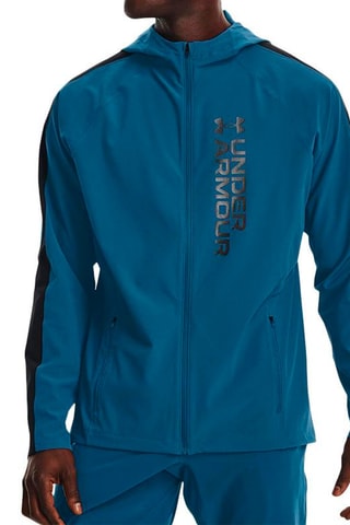 Giacca a vento con cappuccio Outrun Storm - Blu