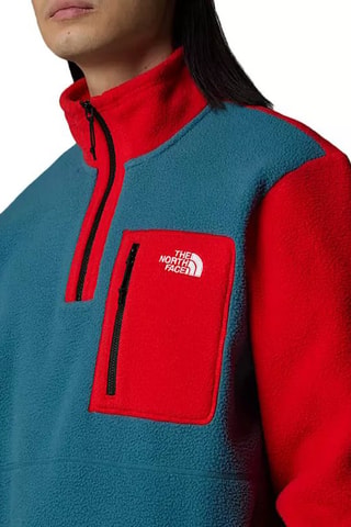 Felpa in pile - Rosso e blu