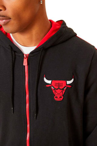 Felpa con cappuccio Chicago Bulls - Nero e rosso