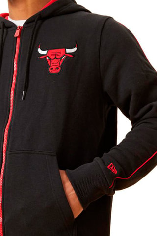 Felpa con cappuccio Chicago Bulls - Nero e rosso