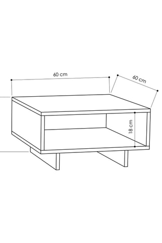 Table basse Hola - L60 x P60 x H32 cm