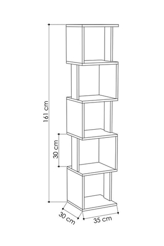 Etagère 5 niveaux - 37 x 161 x 30 cm