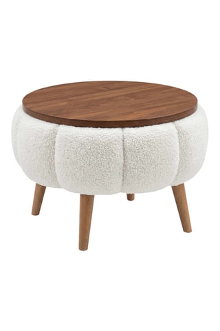 Pouf - Blanc - En tissu wellssoft