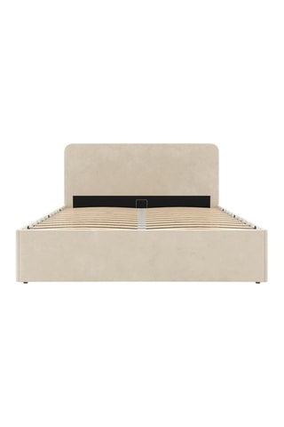 Canapé abatible con somier y cabecero redondo Louise - Cama de 140 x 190 cm