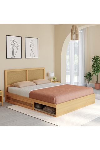 Cama con somier de rejilla y cajones integrados Eve 160 x 200 cm