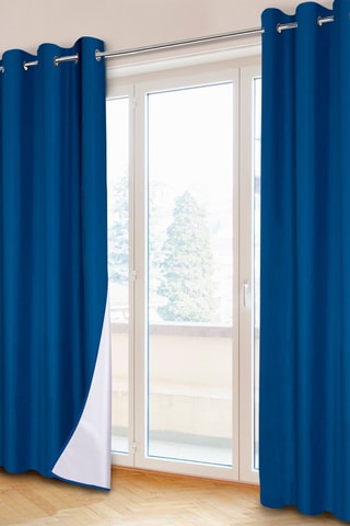 2 cortinas térmicas - 135 x 240 cm - Azul
