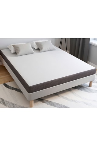 Colchón con memoria de forma grosor 16 cm blanco y gris